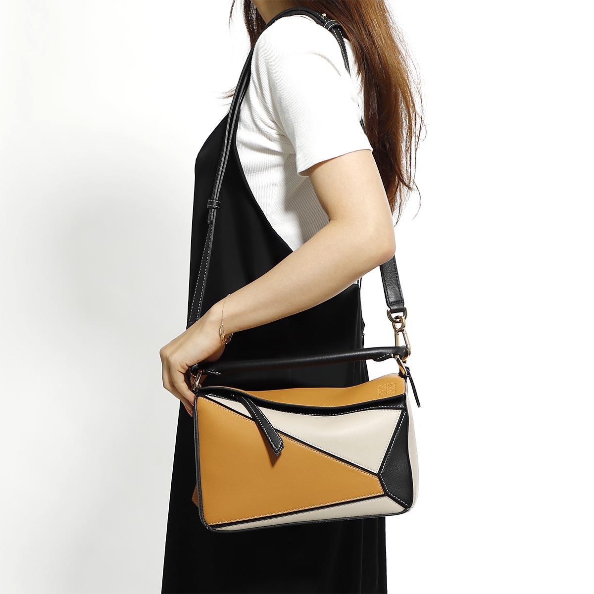 ロエベ LOEWE ハンドバッグ 2WAY ブラウン レディース ギフト プレゼント レザー 本革  パズル 32230 js21 8234