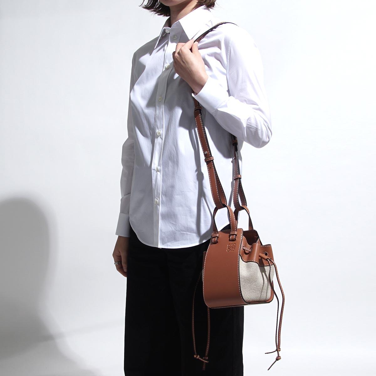 ロエベ LOEWE ショルダーバッグ 3WAY ブラウン レディース ギフト プレゼント 旅行 レザー 本革  ハンモック ミニ 31439 v07 2924