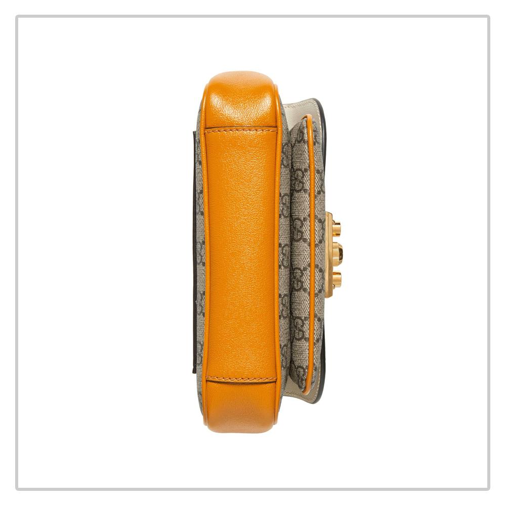 グッチ GUCCI キャンバス&スムースレザーミニショルダーバッグ 658487 2ZGAG 9763