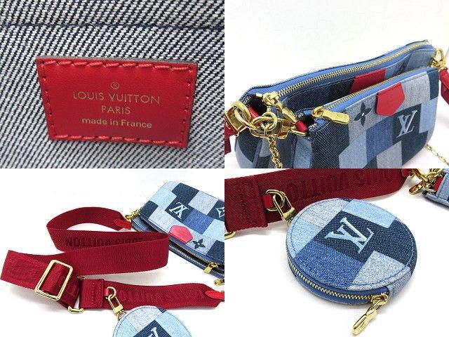 ルイヴィトン アクセサリーポーチ/コインケース/バッグ  ミュルティ ポシェット アクセソワール デニム モノグラム M44990