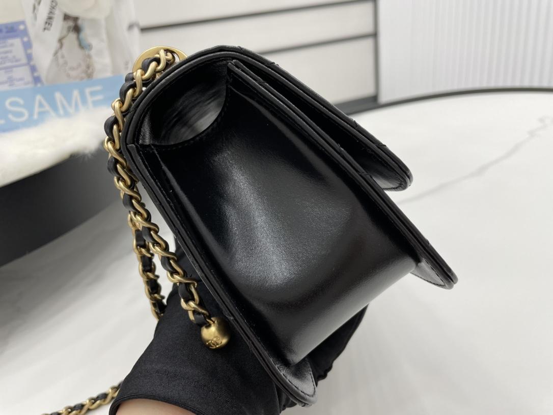 シャネル CHANEL ミニ フラップバック カーフスキン ブラック AS2615 B05973 94305