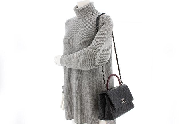 シャネル CHANEL シャネル トップハンドル ミニ フラップバッグ ショルダーバッグ AS2431 B05607 94305