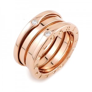 ブルガリ BVLGARI リング 指輪 B-zero1 ビーゼロワン 4Pダイヤモンド K18PG 750 18金 ピンクゴールド レディース メンズ GGB66566