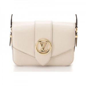 ルイ・ヴィトン ショルダーバッグ LV PONT9(LV ポンヌフ)スムースレザー クリーム　ゴールド金具　M55950