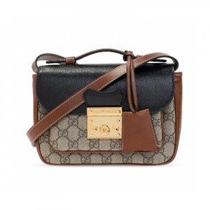 グッチ GUCCI キャンバス&スムースレザーミニショルダーバッグ 658487 2ZGAG 9785