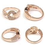 BVLGARI ブルガリ ブルガリブルガリ リング 750PG ダイヤ 7号 AN855854