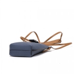 ロエベ LOEWE ショルダーバッグ ポケット スティールブルー/タン POCKET 124.12.Z45 6491