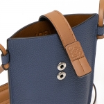 ロエベ LOEWE ショルダーバッグ ポケット スティールブルー/タン POCKET 124.12.Z45 6491