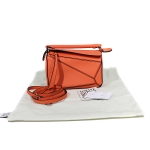 ロエベ LOEWE バッグ ショルダーバッグ 2WAY ミニ パズルバッグ クラシックカーフ オレンジ シルバー金具  レディース 322.30.U95