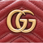 グッチ ショルダーバッグ GGマーモント シェブロンキルティングレザー ダークレッド レディース 550154 0OLET 6438