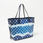 ルイヴィトン トートバッグ モノグラム LVエスカル ネヴァーフルMM ブルー M45128