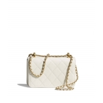 シャネル CHANEL ミニ フラップバック カーフスキン ホワイト AS2615 B05973 10601