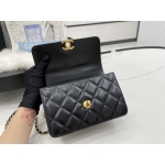 シャネル CHANEL ミニ フラップバック カーフスキン ブラック AS2615 B05973 94305