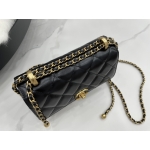 シャネル CHANEL ミニ フラップバック カーフスキン ブラック AS2615 B05973 94305