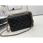 シャネル CHANEL ミニ フラップバック カーフスキン ブラック AS2615 B05973 94305