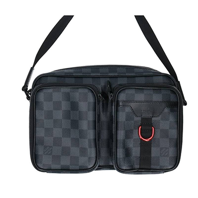 ルイヴィトンヴァージルアブロー/LOUISVUITTON Virgil Abloh 【 ユーティリティ・メッセンジャー】ダミエグラフィットショルダーバッグ ブラック N40280​
