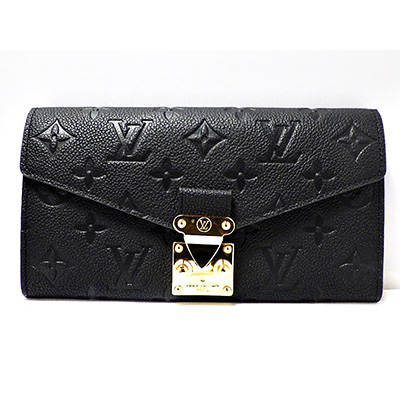 ルイヴィトン LOUIS VUITTON 長財布 アンプラント ポルトフォイユ メティス ノワール M62458