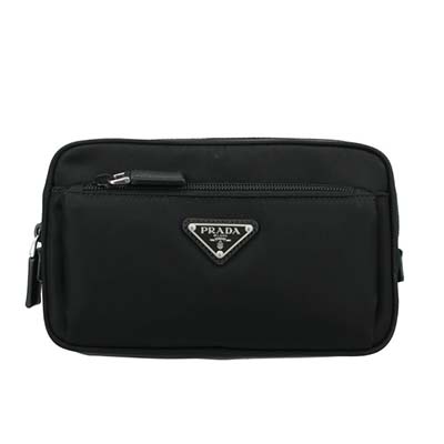 プラダ PRADA サフィアーノレザー/ナイロン ベルトバッグ ブラック 2VL9772DMGF0002