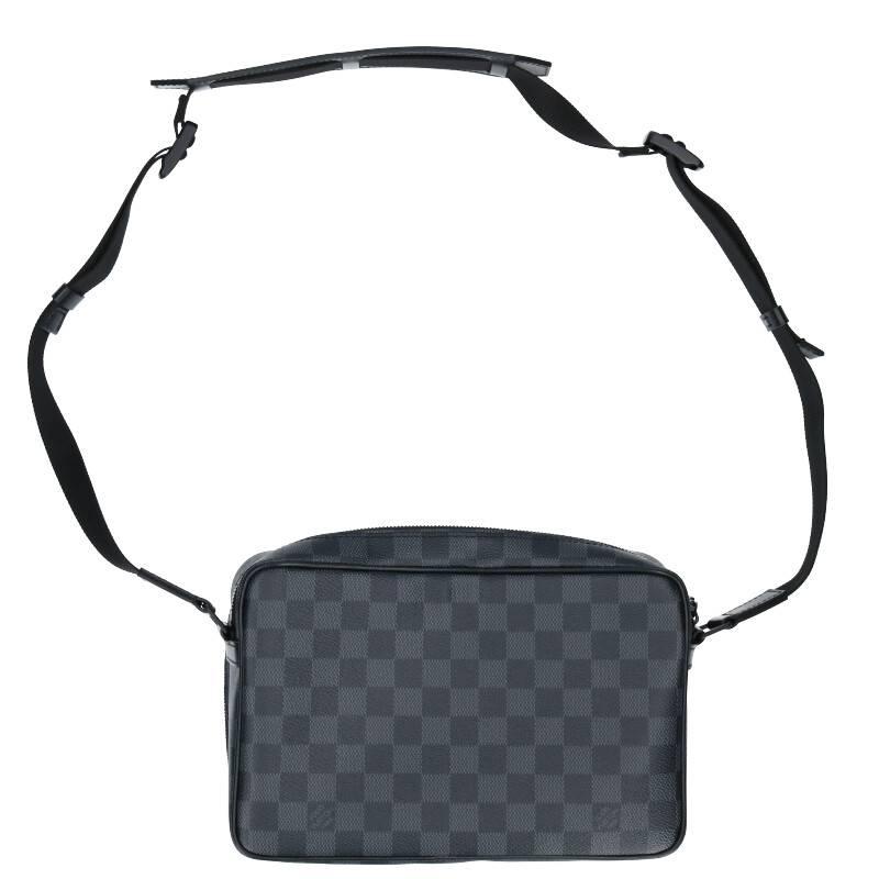 ルイヴィトンヴァージルアブロー/LOUISVUITTON Virgil Abloh 【 ユーティリティ・メッセンジャー】ダミエグラフィットショルダーバッグ ブラック N40280​