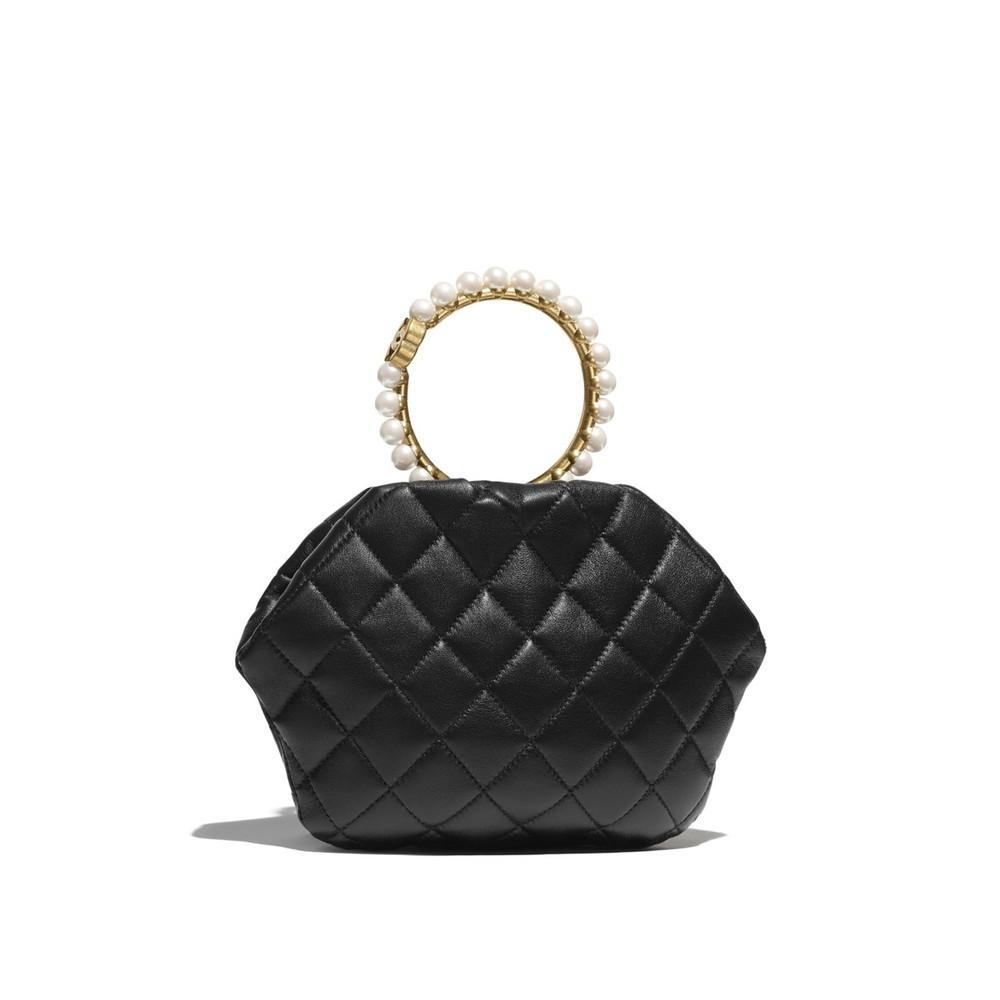 シャネル CHANEL パールバングルクラッチ バッグ GLD ブラック AS2609 B05967 94305