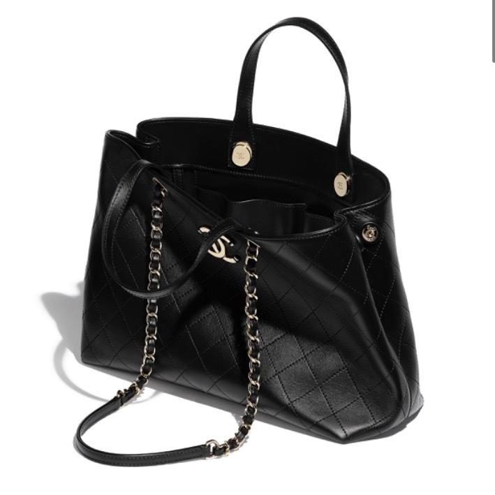 シャネル CHANEL トート バッグ ショルダー ブラック チェーン マト CC  AS1434 B02293 94305