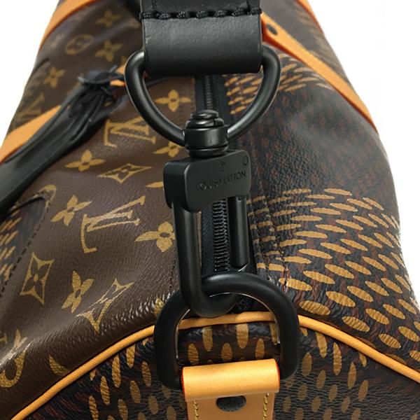 ルイ・ヴィトン NIGO コラボ ボストン ショルダーバッグ キーポル バンドリエール50 ダミエ ジャイアントモノグラム N40360