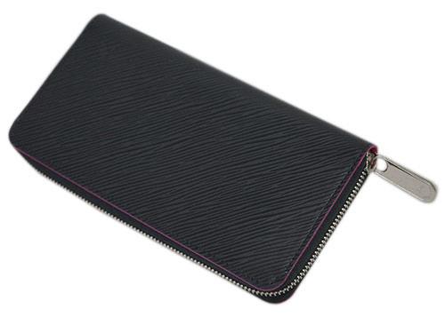 ルイヴィトン 　LV　エピ　ラウンドファスナー長財布　12枚カード　ジッピー・ウォレット　ノワール/ホットピンク M64838