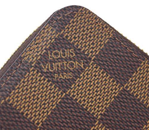 ルイヴィトン　財布　ダミエ・エベヌ 　LV　ラウンドファスナー　ジッピー・ウォレット　ローズ・バレリーヌ N60046