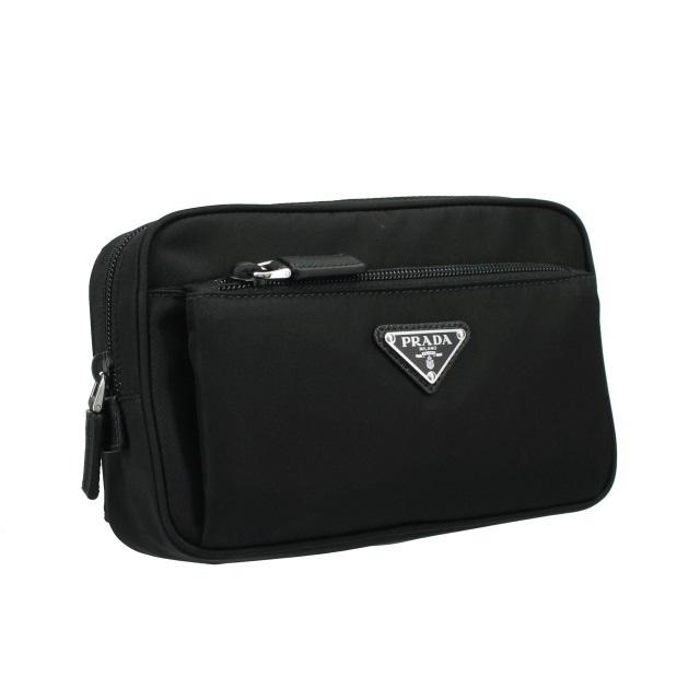 プラダ PRADA サフィアーノレザー/ナイロン ベルトバッグ ブラック 2VL9772DMGF0002