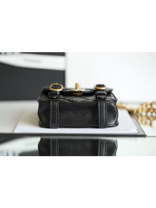 CHANEL シャネル ミニ フラップ バッグ ショルダー ロゴ AS2695 B06361 94305