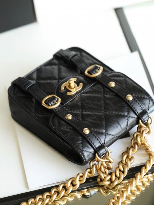 CHANEL シャネル ミニ フラップ バッグ ショルダー ロゴ AS2695 B06361 94305