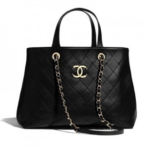 シャネル CHANEL トート バッグ ショルダー ブラック チェーン マト CC  AS1434 B02293 94305