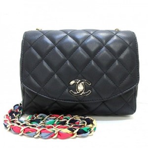 シャネル CHANEL ショルダーバッグ レディース マトラッセ AS2411 黒×マルチ ラムスキン 