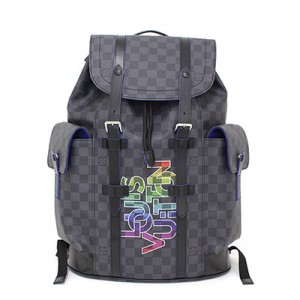 ルイヴィトン LOUIS VUITTON クリストファー PM ダミエ･グラフィット  グレー/ブラック/レインボー バックパック リュックサック メンズ N40266