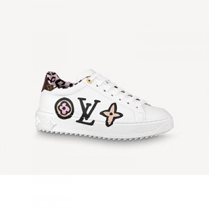 Louis Vuitton フラワーモチーフ ヒョウ柄 スニーカー 1A93XF