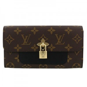ルイヴィトン LOUIS VUITTON 長財布 モノグラム ポルトフォイユ フラワー ノワール M62577
