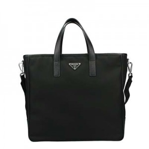 プラダ トートバッグ ビジネスバッグ テスートサフィアーノ トライアングルロゴ ブラック メンズ PRADA 2VG064 064 F0002