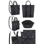 ルイヴィトン ハンドバッグ モノグラム・エクリプス トート・バックパック  2way トートバッグ リュック メンズ 黒 ブラック M45221