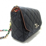 シャネル CHANEL ショルダーバッグ レディース マトラッセ AS2411 黒×マルチ ラムスキン 