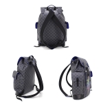 ルイヴィトン LOUIS VUITTON クリストファー PM ダミエ･グラフィット  グレー/ブラック/レインボー バックパック リュックサック メンズ N40266