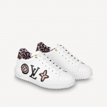 Louis Vuitton フラワーモチーフ ヒョウ柄 スニーカー 1A93XF 