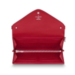 ルイヴィトン LOUIS VUITTON ニューウェーブ ロング・ウォレット 長財布 二つ折り  レッド レディース スムースカーフレザー M63299