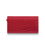 ルイヴィトン LOUIS VUITTON ニューウェーブ ロング・ウォレット 長財布 二つ折り  レッド レディース スムースカーフレザー M63299
