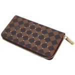 ルイヴィトン　ダミエ　LV　ラウンドファスナー長財布　ジッピー・ウォレット　スタッズ　エベヌ N60122