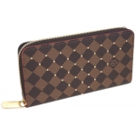 ルイヴィトン　ダミエ　LV　ラウンドファスナー長財布　ジッピー・ウォレット　スタッズ　エベヌ N60122