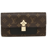 ルイヴィトン LOUIS VUITTON 長財布 モノグラム ポルトフォイユ フラワー ノワール M62577