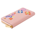 ルイヴィトン 長財布(ラウンドファスナー)   エピ EPI ジッピー・ウォレット レディース PINK ピンク/マルチ クリスマス レザーパッチ フェミニン M62067