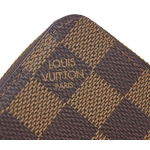 ルイヴィトン　財布　ダミエ・エベヌ 　LV　ラウンドファスナー　ジッピー・ウォレット　ローズ・バレリーヌ N60046