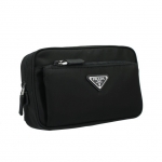プラダ PRADA サフィアーノレザー/ナイロン ベルトバッグ ブラック 2VL9772DMGF0002