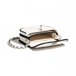 CHANEL ミニ メッセンジャー ショルダーバッグ グレインド カーフスキン ホワイト AS2465 B05440 C0200